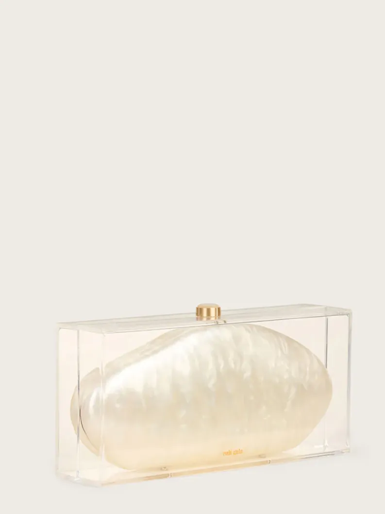 Cult Gaia Annika Marbled Acrylic Clutch