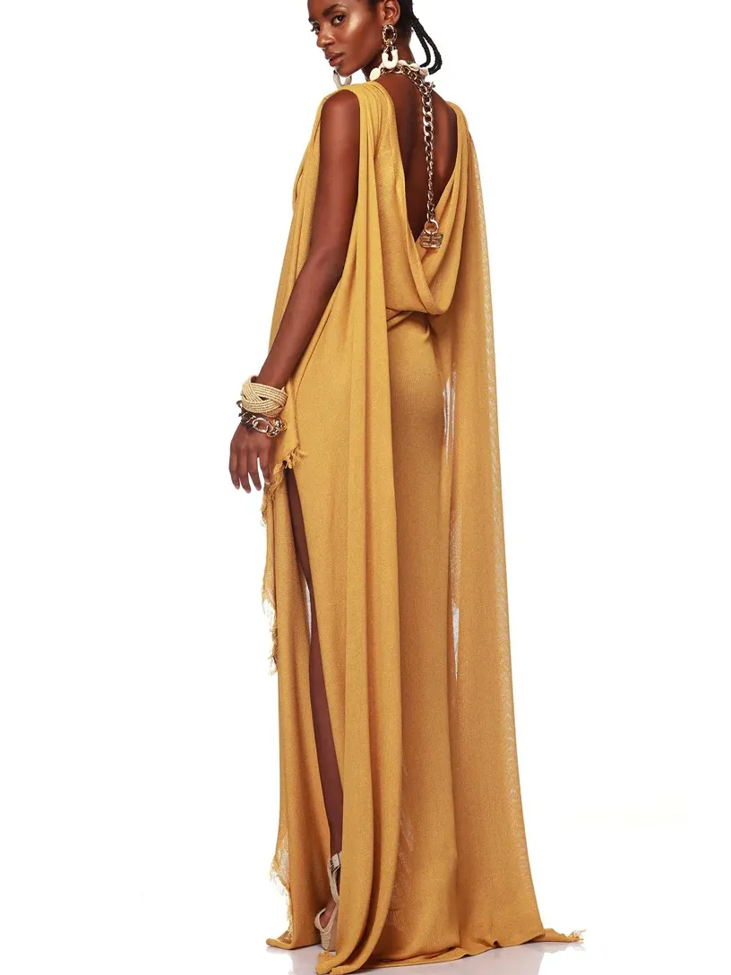 Bronx and Banco Kahlia Mustard Gown