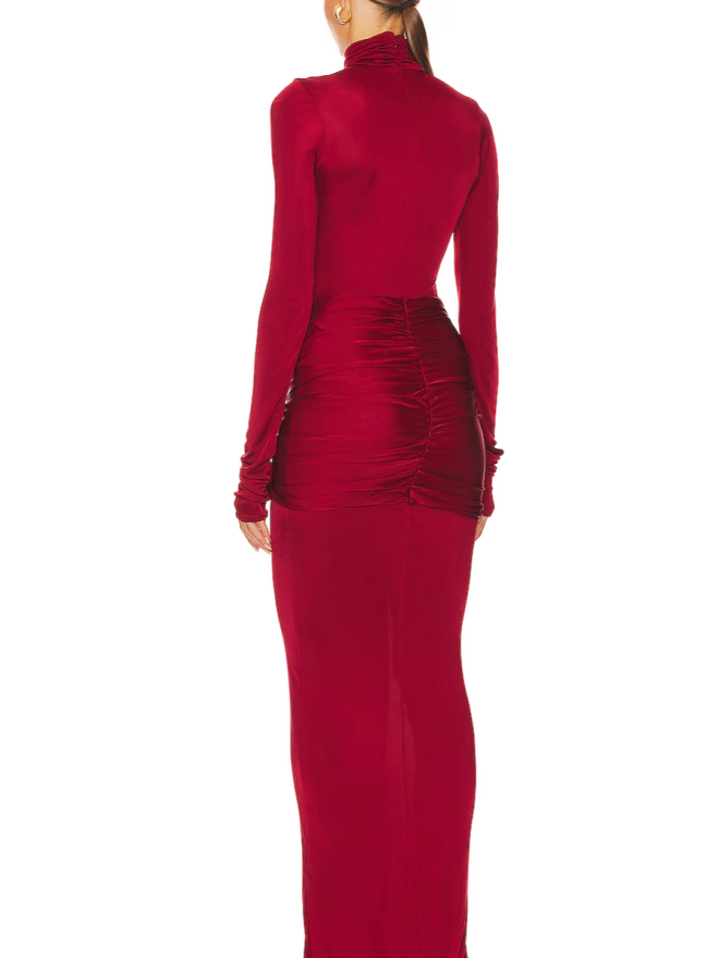 Helsa Slinky Jersey Sarong Dress  - S